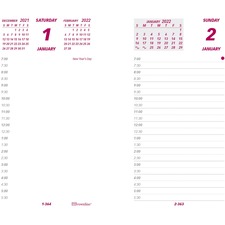 Dominion RED C2R Brownline Jumbo Calendar Pad Refill - Daily - 1 Year 