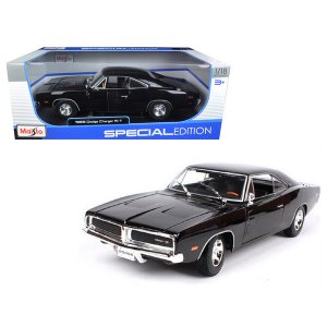 Maisto 31387blk 1969 Dodge Charger Rt Black 118 Diecast Model Car By