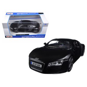 Maisto 31281MBK Audi R8 Matt Black 124 Diecast Model Car By