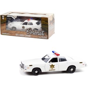 Greenlight 84104 1975 Dodge Coronet White Hazzard County Sheriff 124 D