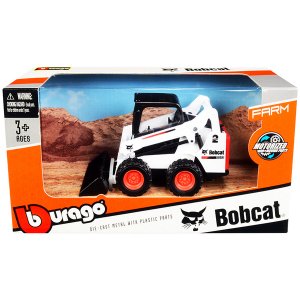 Bburago 31801 Bobcat S5900 Skid Steer Loader With Bucket White And Bla