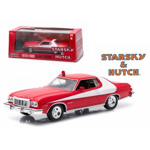 Greenlight 86442 1976 Ford Gran Torino Red With White Stripe Starsky A