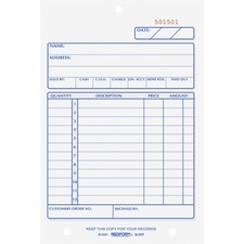 Dominion RED 5L527 Rediform Carbonless Sales Forms - 50 Sheet(s) - 2 P