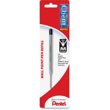 Pentel PEN BKC10BPA Bkc10 Liquid Ink Client Refill - Medium Point - Bl