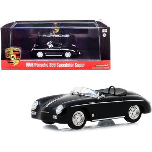 Greenlight 86539 1958 Porsche 356 Speedster Super Black 143 Diecast Mo