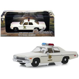 Greenlight 86567 1975 Dodge Monaco Cream Hazzard County Sheriff 143 Di