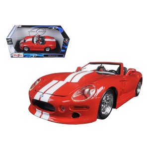 Maisto 31142r Shelby Series 1 Red With White Stripes 118 Diecast Model