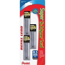 Pentel PEN C25BPHB3K6 Super Hi-polymer Leads - 0.5 Mmfine Point - Hb -