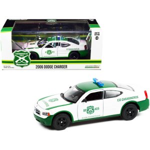 Greenlight 86605 2006 Dodge Charger Police Car White And Green Carabin