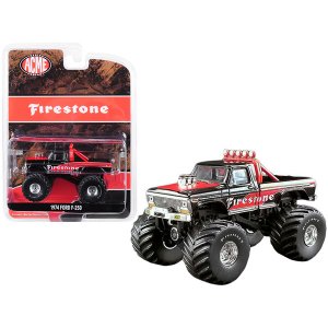 Greenlight 51272 1974 Ford F-250 Monster Truck Firestone Black And Red