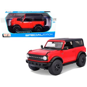 Maisto 31456r 2021 Ford Bronco Wildtrak Red With Black Top Special Edi