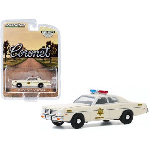 Greenlight 30187 1975 Dodge Coronet Cream Hazzard County Sheriff Hobby