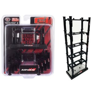 M2 33500-MJS01 Stackable Diecast Auto-lifts 5 Piece Set Advan Yokohama