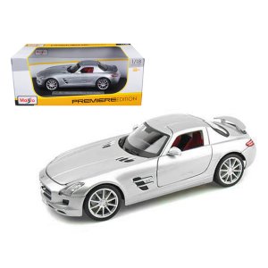 Maisto 31389-36196s Mercedes Benz Sls Amg Gullwing Silver 118 Diecast 