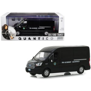 Greenlight 86157 2015 Ford Transit Van Black Fbi Academy Quantico Quan