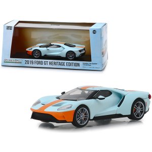 Greenlight 86158 2019 Ford Gt Heritage Edition Gulf Oil Color Scheme 1