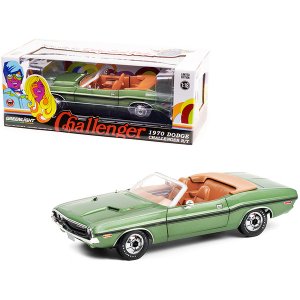 Greenlight 13586 1970 Dodge Challenger Rt Convertible F8 Green Metalli