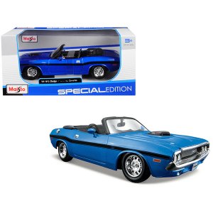 Maisto 31264bl 1970 Dodge Challenger Rt Convertible Metallic Blue 124 