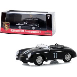 Greenlight 86538 1958 Porsche 356 Speedster Super 71 Race Car Black 14