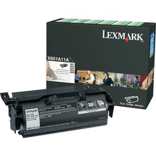 Original Lexmark X651A11A Toner Cartridge - Laser - 7000 Pages - Black