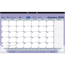 Dominion RED C181700 Brownline Monthly Compact Desk Padwall Calendar -