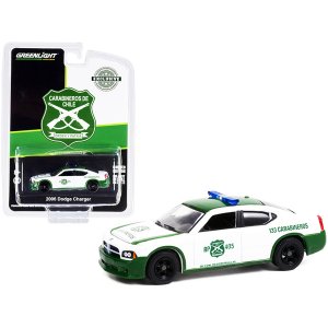 Greenlight 30270 2006 Dodge Charger Police Car Green And White Carabin