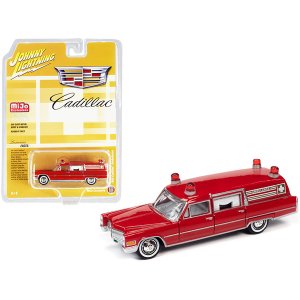 Johnny JLCP7351 1966 Cadillac Ambulance Red Special Edition Limited Ed