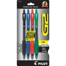 Pilot PIL 31034 G2 Retractable Gel Ink Rollerball Pens - Fine Pen Poin