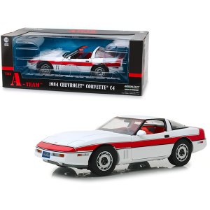 Greenlight 13532 1984 Chevrolet Corvette C4 Convertible White With Red