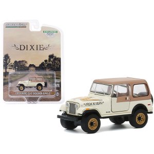 Greenlight 30175 1979 Jeep Cj-7 Golden Eagle Dixie Cream With Brown To