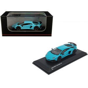 Kyosho KS07065A1 Lamborghini Aventador Sv Light Blue 164 Diecast Model