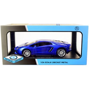 Optimum 724254 Lamborghini Aventador Coupe Blue Metallic 124 Diecast M