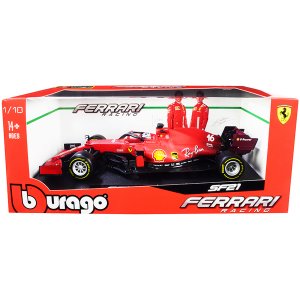 Bburago 16809LC Ferrari Sf21 16 Charles Leclerc Formula One F1 Car Fer