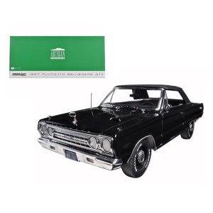 Greenlight 19007 1967 Plymouth Belvedere Gtx Convertible Black 118 Die