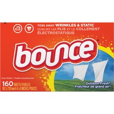 Procter 80168BX Bounce Dryer Sheets - Wipe - 160  Box - Orange