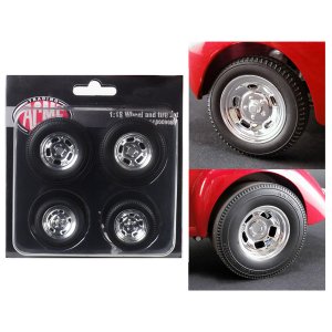 Acme A1800908W Polished Drag Wheels And Tires 4 Pcs Set From 1941 Gass