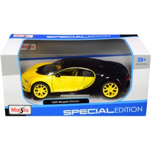 Maisto 31514y Bugatti Chiron Yellow And Black 124 Diecast Model Car By