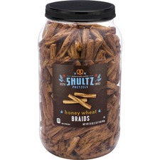 Office OFX 6270 Office Snax Honey Wheat Braided Pretzels - Resealable 