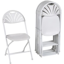 Dorel CSC 60542WHT8E Dorel Zown Premium Fan Back Folding Chair - White