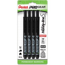 Pentel PEN NXS15PGBP4A Progear 3.0mm Ultra Slim Hand-lines Marker - 3 