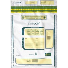 Controltek CNK 585094 Safelok Tamper-evident Deposit Bags - 12 Width X