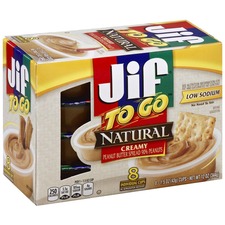 J.m. SMU 24307 Jif Natural Peanut Butter Spread - Peanut Butter - 12 O