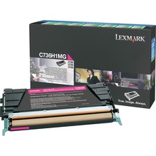 Original Lexmark LEX C736H1MG Toner Cartridge - Laser - High Yield - 1