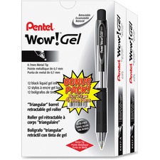 Pentel PEN K437ASW2 Wow! Gel Pens - Medium Pen Point - Retractable - B