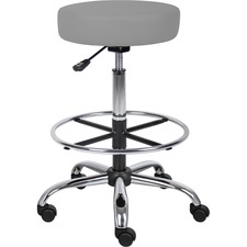 Norstar BOP B16240GY Boss Caressoft Medicaldrafting Stool - Gray Vinyl