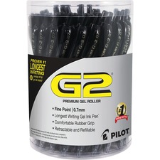 Pilot PIL 84065 G2 Retractable Gel Ink Pens With Black Ink - Fine Pen 