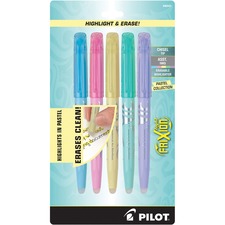 Pilot PIL 46543 Frixion Light Pastel Erasable Highlighters - Chisel Ma