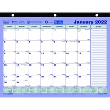 Dominion RED C181721 Brownline Mini Monthly Desk Pad - Julian Dates - 