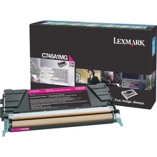 Original Lexmark C746A1MG Toner Cartridge - Laser - Standard Yield - 7