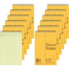 Dominion RED 36746PK Rediform Steno Notebook - 80 Sheets - Wire Bound 